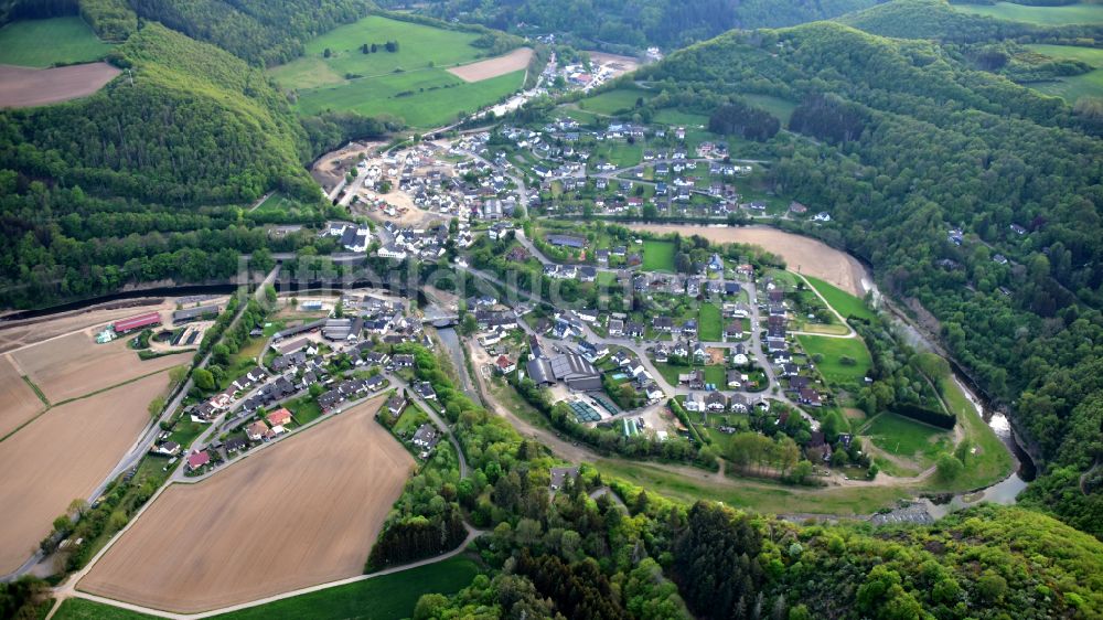 Luftbild Schuld - Schuld (Ahr), fast ein Jahr nach der Hochwasserkatastrophe im Bundesland Rheinland-Pfalz, Deutschland