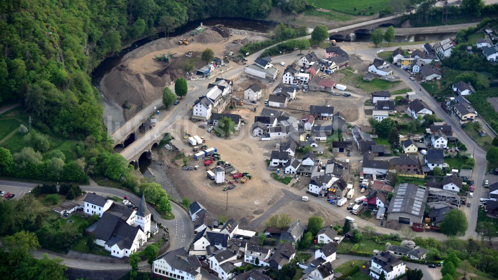 Luftaufnahme Schuld - Schuld (Ahr), fast ein Jahr nach der Hochwasserkatastrophe im Bundesland Rheinland-Pfalz, Deutschland