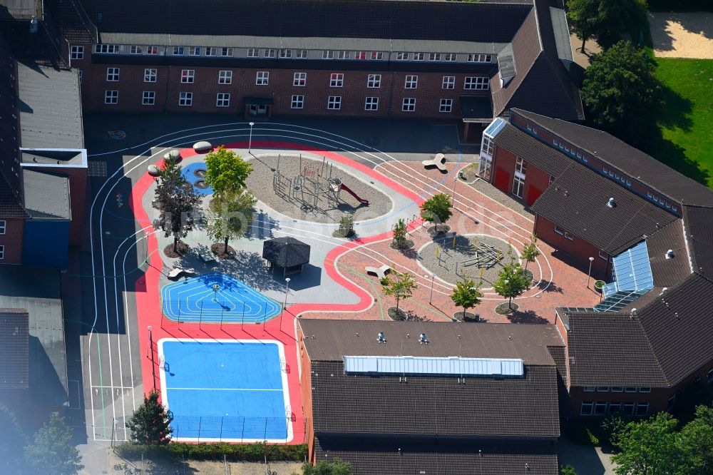 Luftbild Niebüll - Schulgebäude der Alwin-Lensch-Schule Niebüll an der Marktstraße in Niebüll im Bundesland Schleswig-Holstein, Deutschland