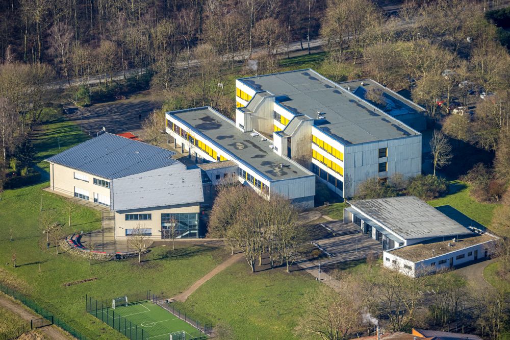 Werne aus der Vogelperspektive: Schulgebäude Anne-Frank-Gymnasium in Werne im Bundesland Nordrhein-Westfalen, Deutschland