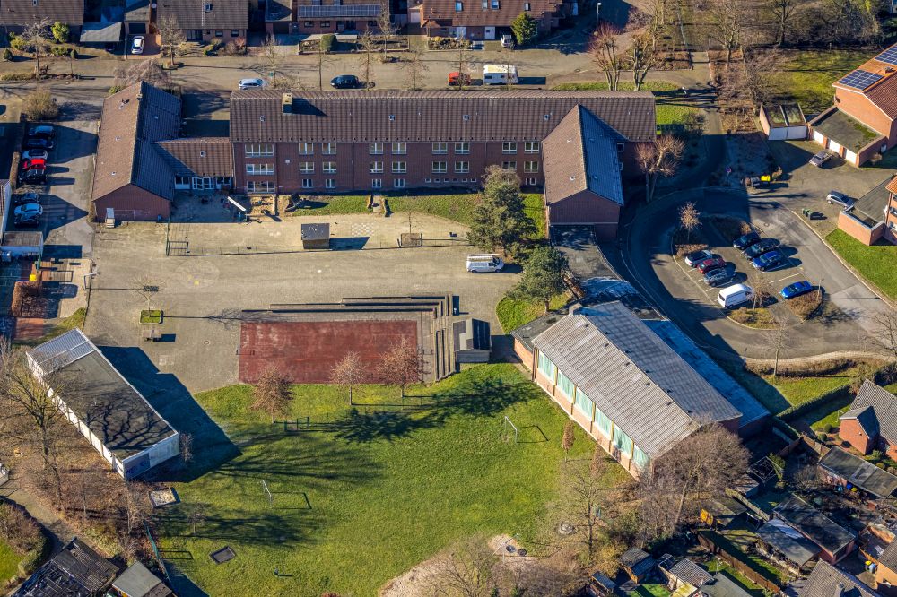 Werne aus der Vogelperspektive: Schulgebäude Barbaraschule in Werne im Bundesland Nordrhein-Westfalen, Deutschland