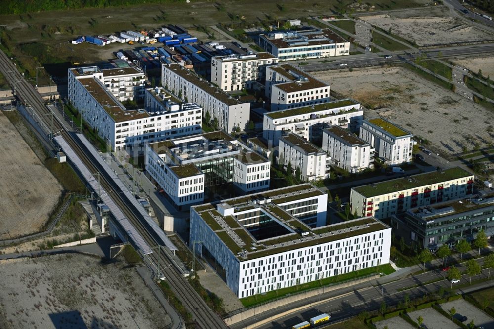 München aus der Vogelperspektive: Schulgebäude am Bildungscampus Freiham in München im Bundesland Bayern, Deutschland