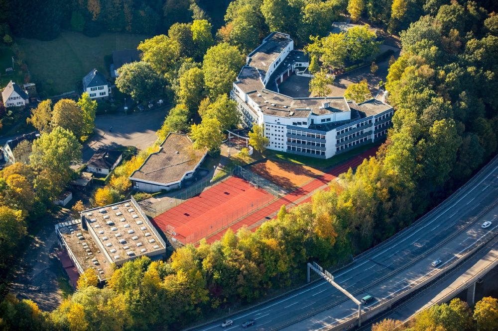 Luftbild Siegen - Schulgebäude des Evangelischen Gymnasiums Siegen - Weidenau in Siegen im Bundesland Nordrhein-Westfalen