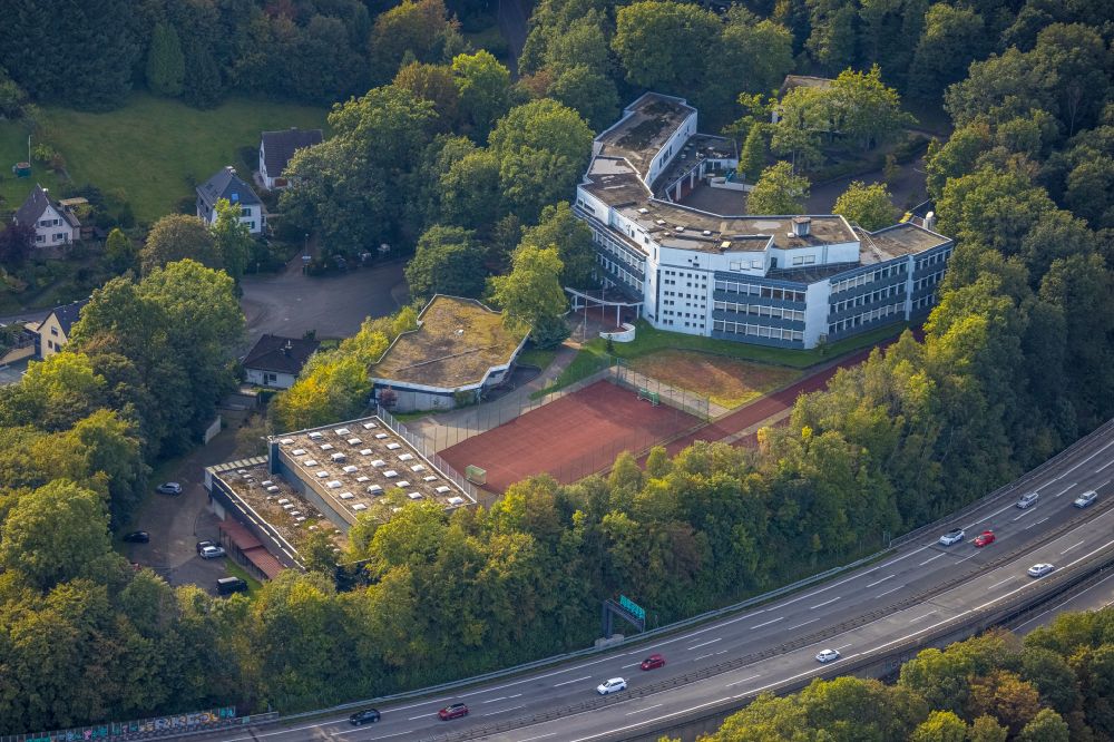 Luftbild Siegen - Schulgebäude des Evangelischen Gymnasiums Siegen - Weidenau in Siegen im Bundesland Nordrhein-Westfalen