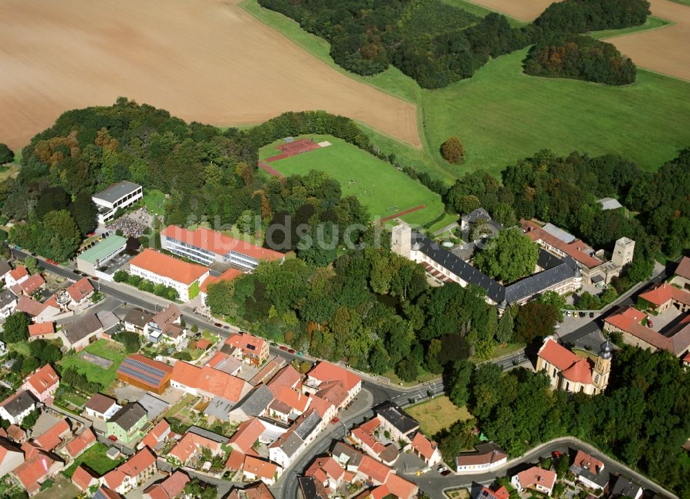 Gaibach von oben - Schulgebäude des Franken- Landschulheimes im Schloss Gaibach im Bundesland Bayern, Deutschland