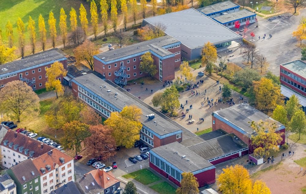 Hamm aus der Vogelperspektive: Schulgebäude Friedrich- Ebert- Realschule in Hamm im Bundesland Nordrhein-Westfalen, Deutschland