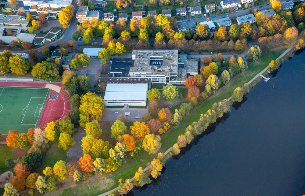 Luftbild Herdecke - Schulgebäude der Friedrich Harkort Schule in Herdecke im Bundesland Nordrhein-Westfalen