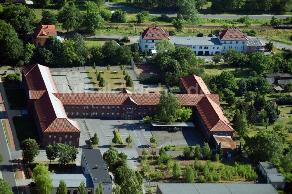 Luftbild Großräschen - Schulgebäude der Friedrich-Hoffmann-Oberschule Großräschen an der Seestraße in Großräschen im Bundesland Brandenburg, Deutschland