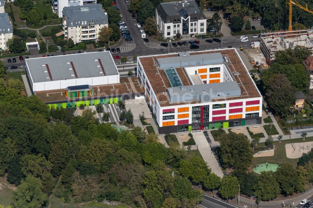 Luftaufnahme Leipzig - Schulgebäude der Gerda-Taro-Schule an der Telemannstraße im Ortsteil Mitte in Leipzig im Bundesland Sachsen, Deutschland