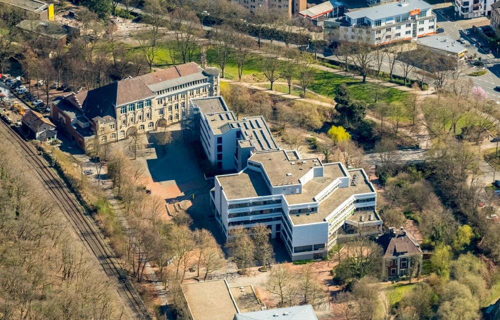 Luftaufnahme Hagen - Schulgebäude der Gesamtschule Haspe in Hagen im Bundesland Nordrhein-Westfalen, Deutschland