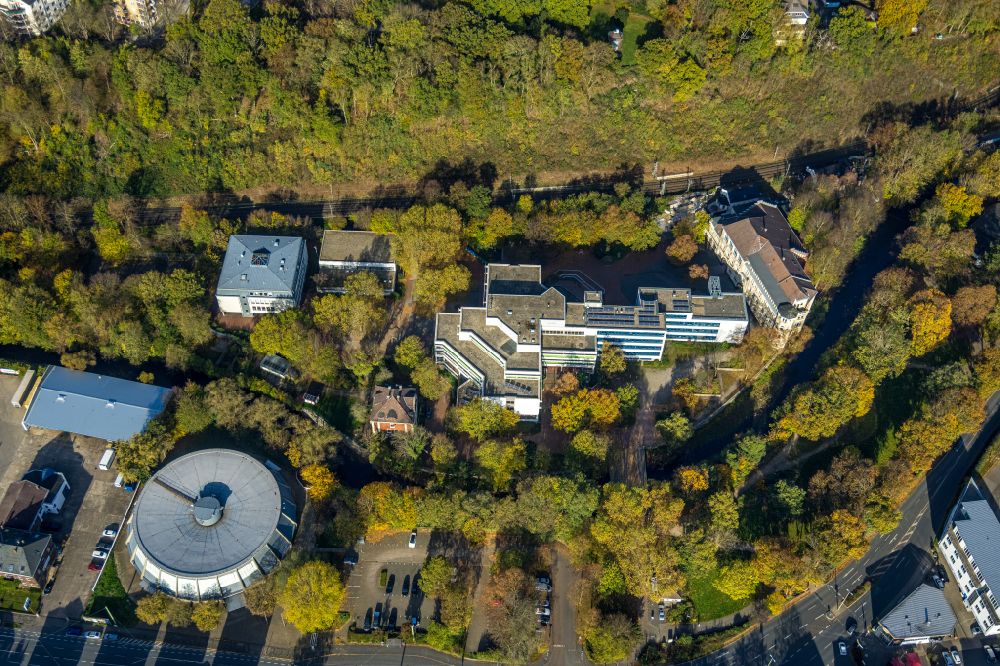 Luftbild Hagen - Schulgebäude der Gesamtschule Haspe in Hagen im Bundesland Nordrhein-Westfalen, Deutschland
