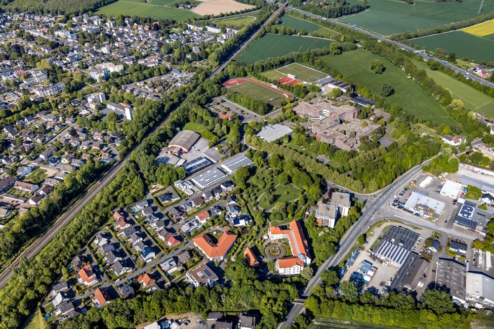 Luftbild Kamen - Schulgebäude der Gesamtschule Kamen in Kamen im Bundesland Nordrhein-Westfalen, Deutschland