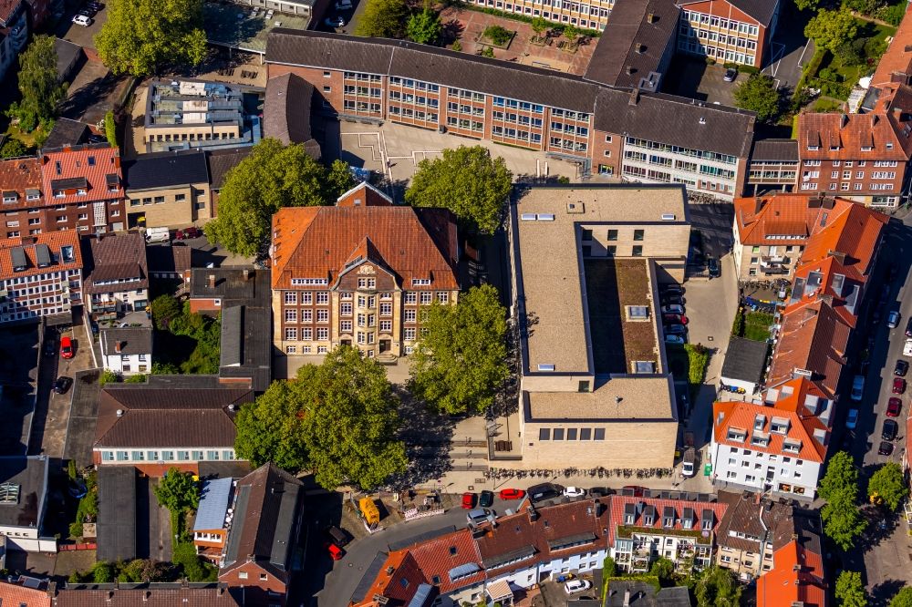 Münster von oben - Schulgebäude Gesamtschule Münster Mitte in Münster im Bundesland Nordrhein-Westfalen, Deutschland