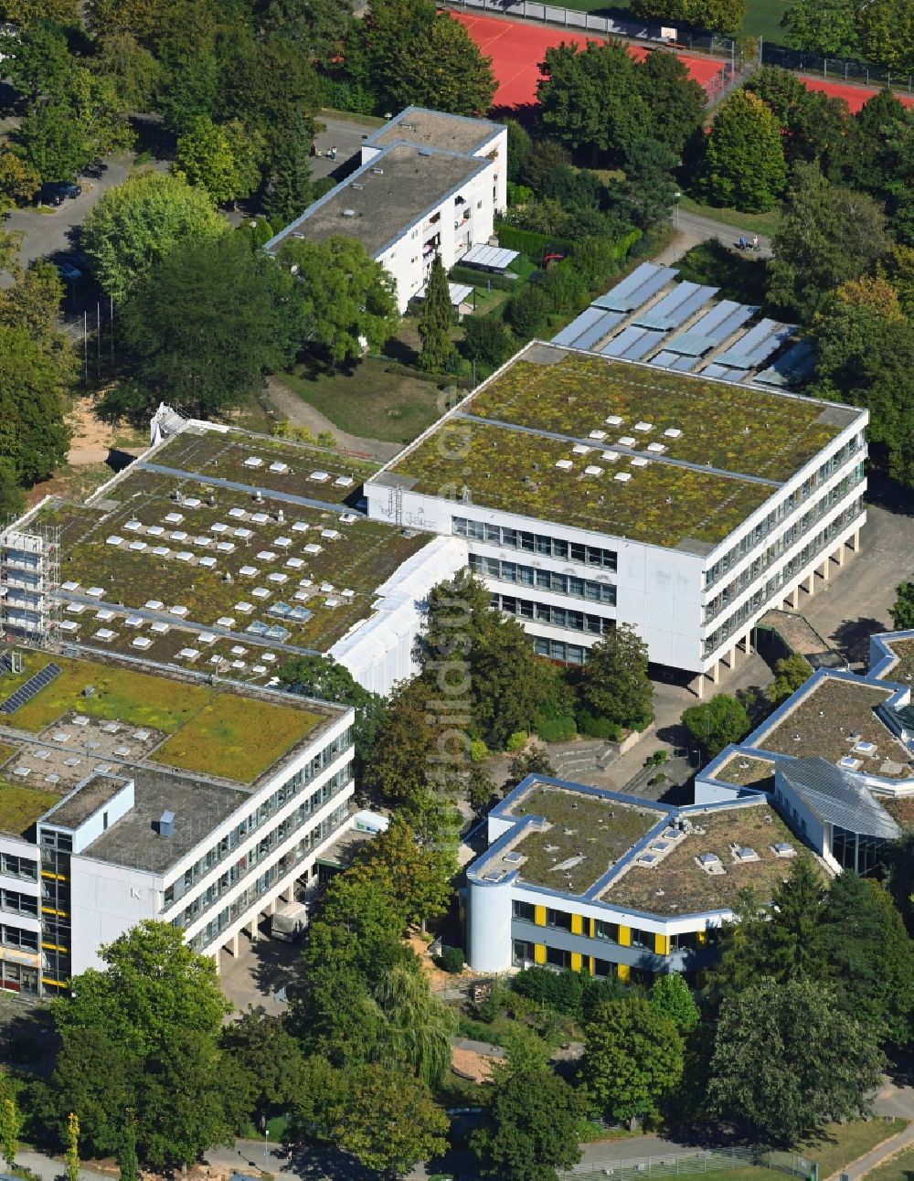 Bietigheim-Bissingen von oben - Schulgebäude der Gymnasium I in Bietigheim-Bissingen im Bundesland Baden-Württemberg, Deutschland
