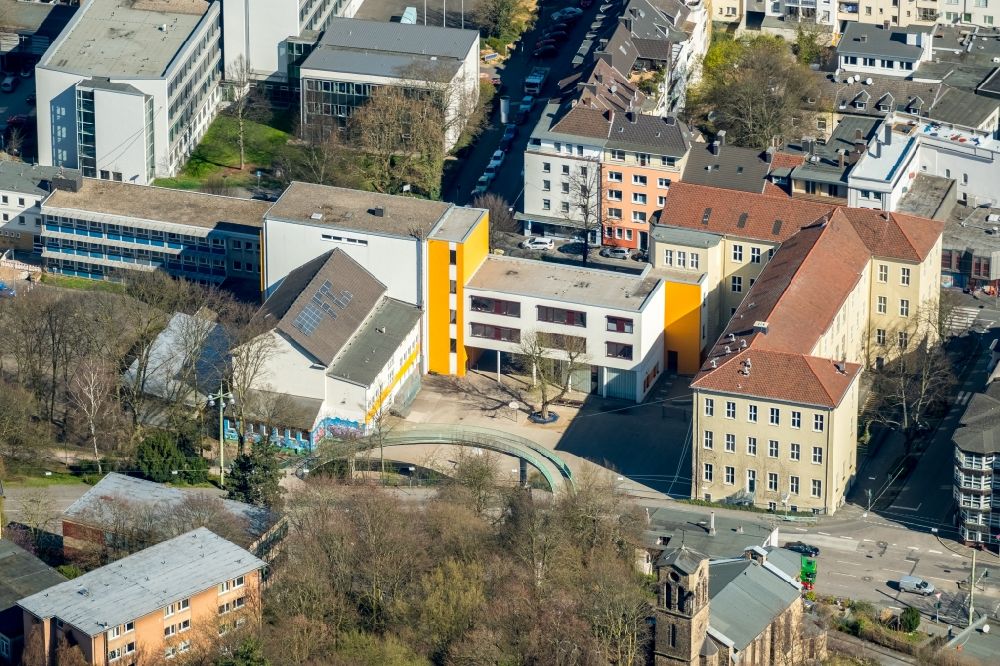 Luftaufnahme Hagen - Schulgebäude des Gymnasium Fichte-Gymnasium Hagen im Ortsteil Dahl in Hagen im Bundesland Nordrhein-Westfalen