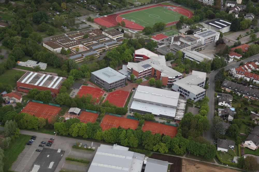 Luftbild Nieder-Olm - Schulgebäude des Gymnasium, der IGS und Liesel-Metten-Schule in Nieder-Olm im Bundesland Rheinland-Pfalz, Deutschland