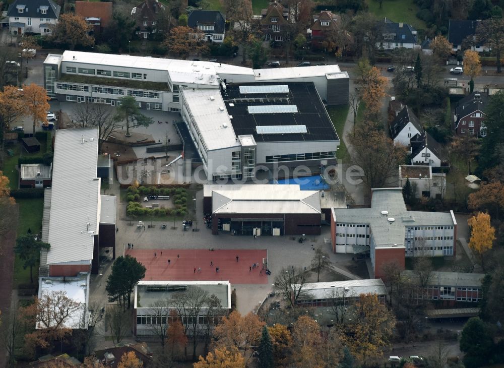 Luftaufnahme Hamburg - Schulgebäude der Gymnasium Othmarschen an der Walderseestraße im Ortsteil Othmarschen in Hamburg