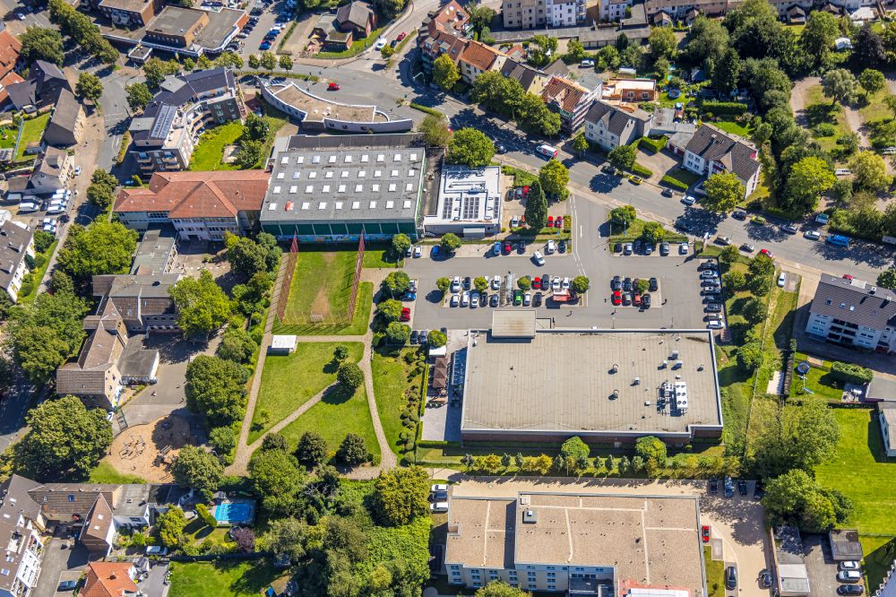 Luftbild Stockum - Schulgebäude Harkortschule in Stockum im Bundesland Nordrhein-Westfalen, Deutschland