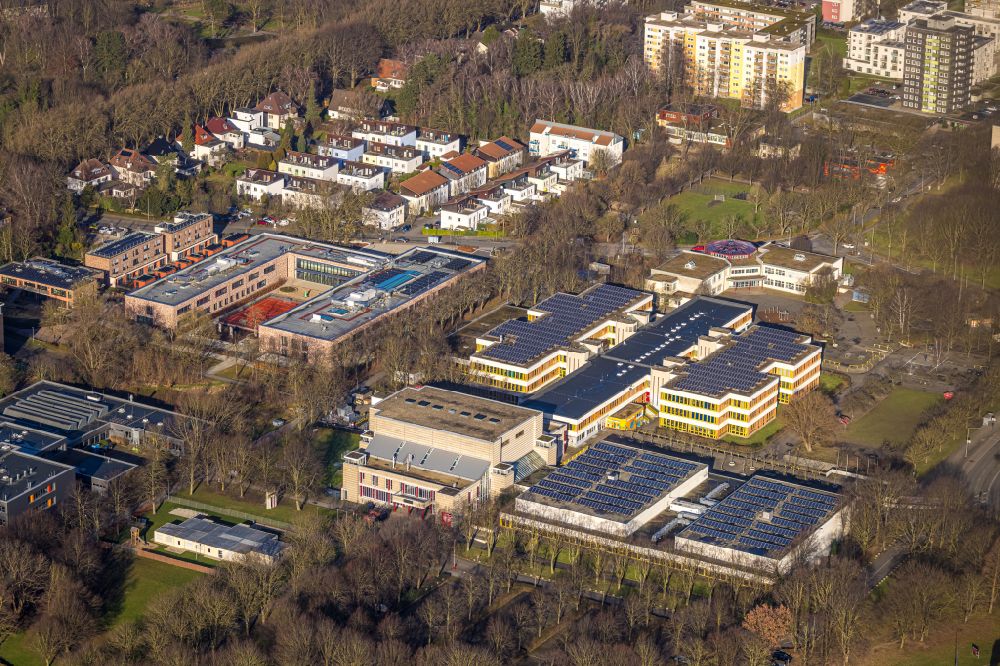 Luftaufnahme Unna - Schulgebäude Jakob-Muth-Schule in Unna im Bundesland Nordrhein-Westfalen, Deutschland