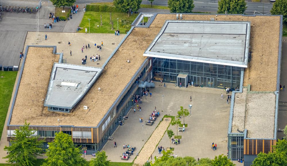 Hamm von oben - Schulgebäude der Konrad-Adenauer Realschule in Hamm im Bundesland Nordrhein-Westfalen, Deutschland