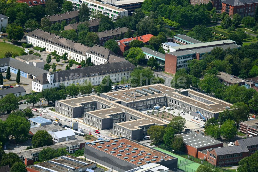 Luftaufnahme Münster - Schulgebäude Mathilde Anneke Gesamtschule in Münster im Bundesland Nordrhein-Westfalen, Deutschland