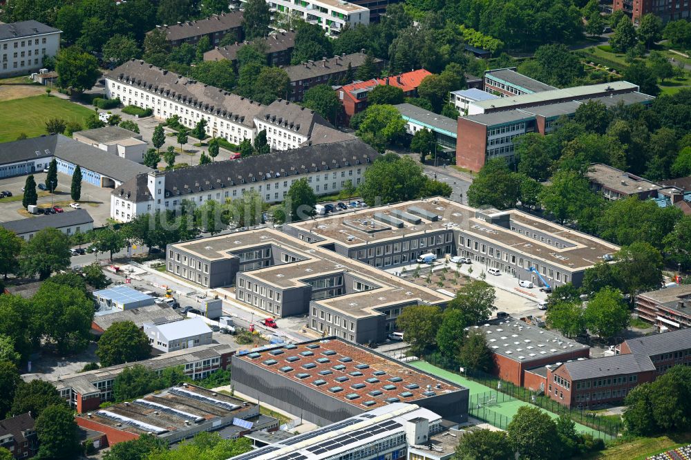 Münster von oben - Schulgebäude Mathilde Anneke Gesamtschule in Münster im Bundesland Nordrhein-Westfalen, Deutschland