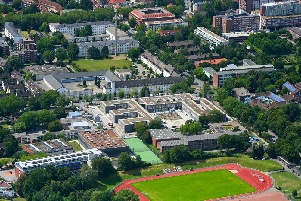Münster aus der Vogelperspektive: Schulgebäude Mathilde Anneke Gesamtschule in Münster im Bundesland Nordrhein-Westfalen, Deutschland