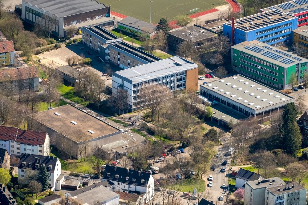 Luftaufnahme Witten - Schulgebäude der Otto-Schott-Realschule in Witten im Bundesland Nordrhein-Westfalen, Deutschland