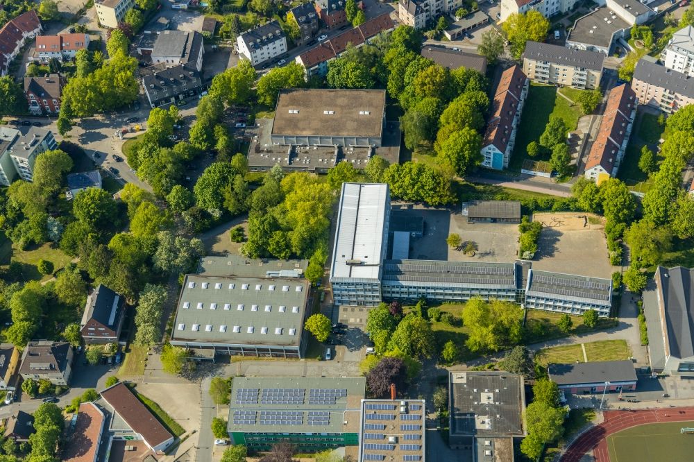 Luftbild Witten - Schulgebäude der Otto-Schott-Realschule in Witten im Bundesland Nordrhein-Westfalen, Deutschland