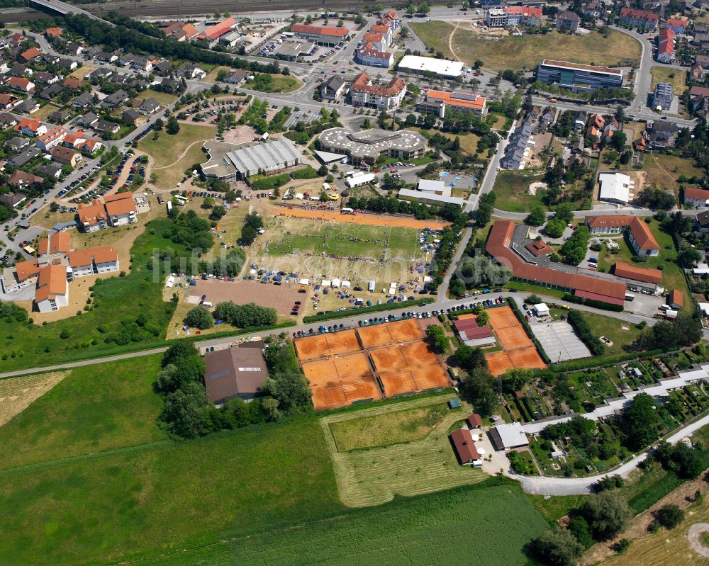 Graben-Neudorf von oben - Schulgebäude Pestalozzi- Gemeinschaftsschule in Graben-Neudorf im Bundesland Baden-Württemberg, Deutschland