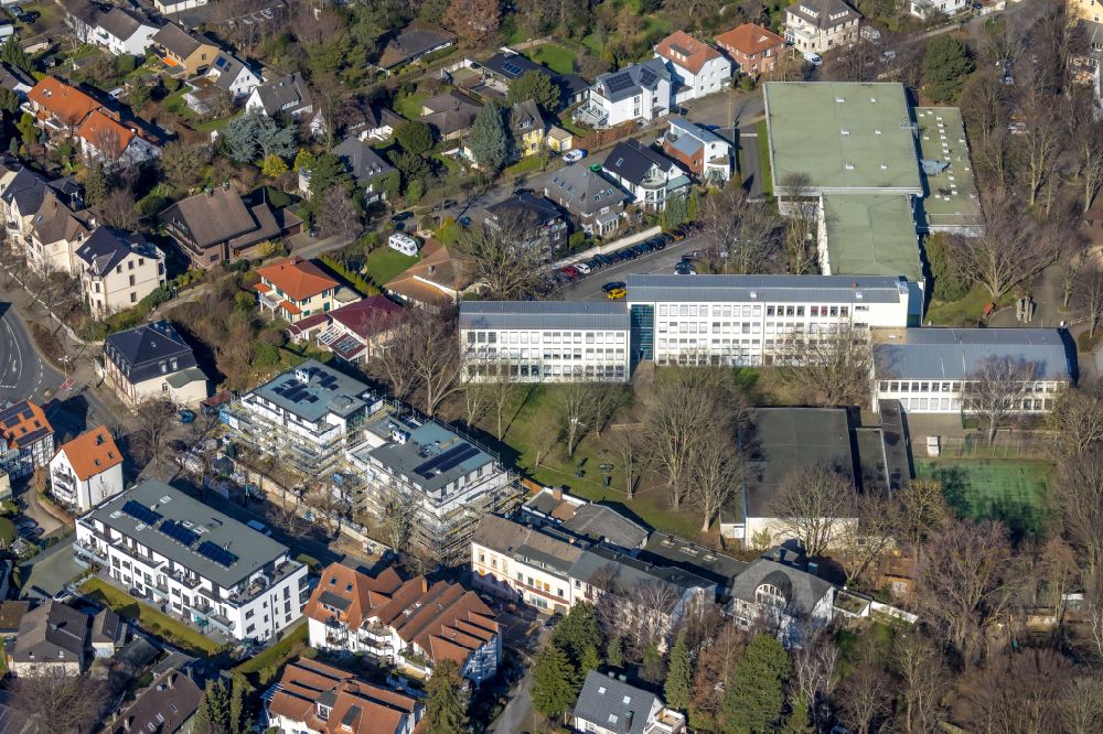 Luftaufnahme Unna - Schulgebäude Peter-Weiss-Gesamtschule Unna in Unna im Bundesland Nordrhein-Westfalen, Deutschland