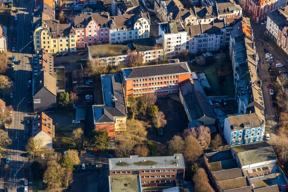 Luftaufnahme Hagen - Schulgebäude der Realschule Haspe in Hagen im Bundesland Nordrhein-Westfalen, Deutschland