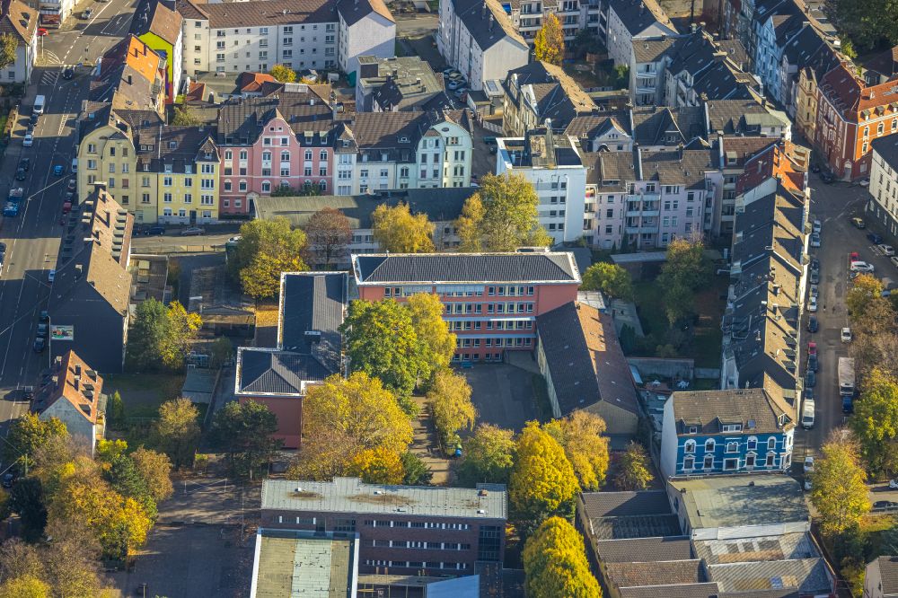 Luftaufnahme Hagen - Schulgebäude der Realschule Haspe in Hagen im Bundesland Nordrhein-Westfalen, Deutschland