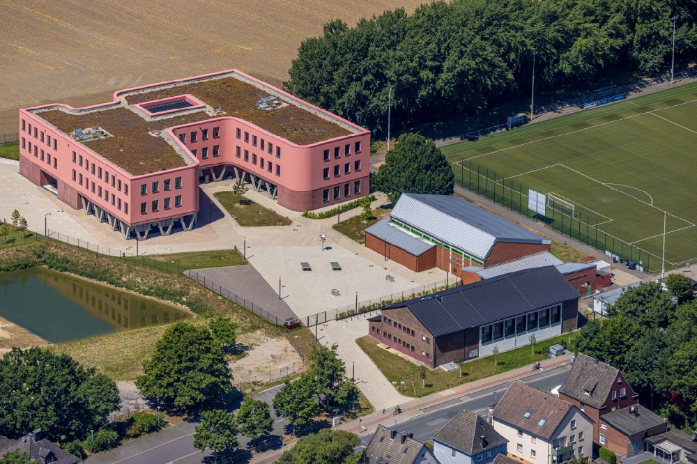Luftaufnahme Bodelschwingh - Schulgebäude Reinoldi-Gesamtschule in Bodelschwingh im Bundesland Nordrhein-Westfalen, Deutschland