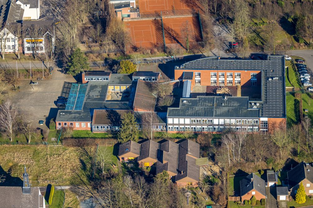 Luftaufnahme Bork - Schulgebäude Sekundarschule Förderzentrum Nord in Bork im Bundesland Nordrhein-Westfalen, Deutschland