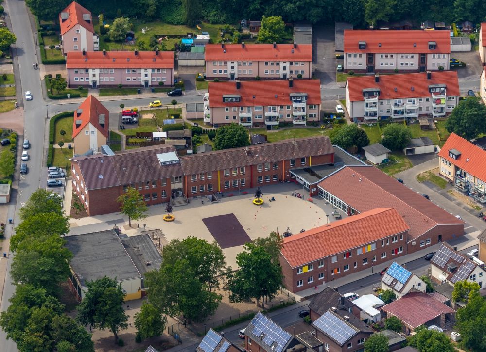 Luftbild Werne - Schulgebäude der Uhlandschule in Werne im Bundesland Nordrhein-Westfalen, Deutschland