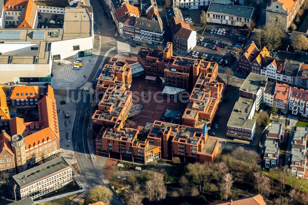 Luftbild Münster - Schulgebäude der Volkshochschule Münster in Münster im Bundesland Nordrhein-Westfalen