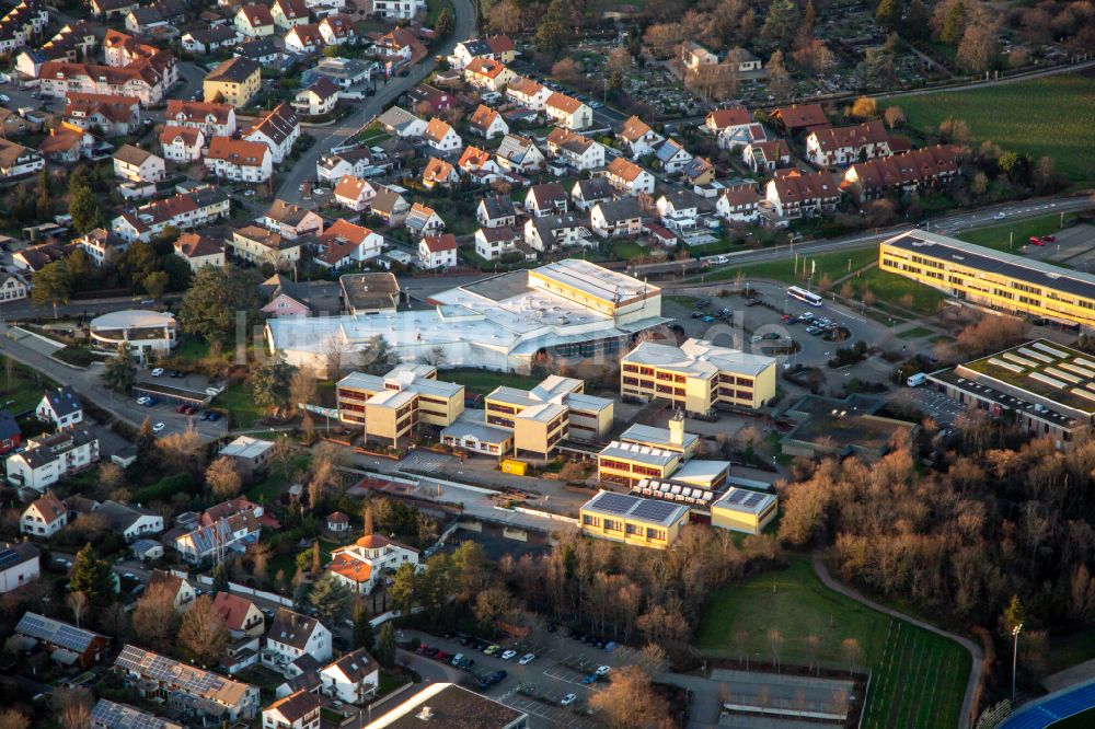 Luftbild Edenkoben - Schulgelände und Gebäudekomplex der Paul-Gillet-Realschule plus und Gymnasium und Großsporthalle Edenkoben in Edenkoben im Bundesland Rheinland-Pfalz, Deutschland
