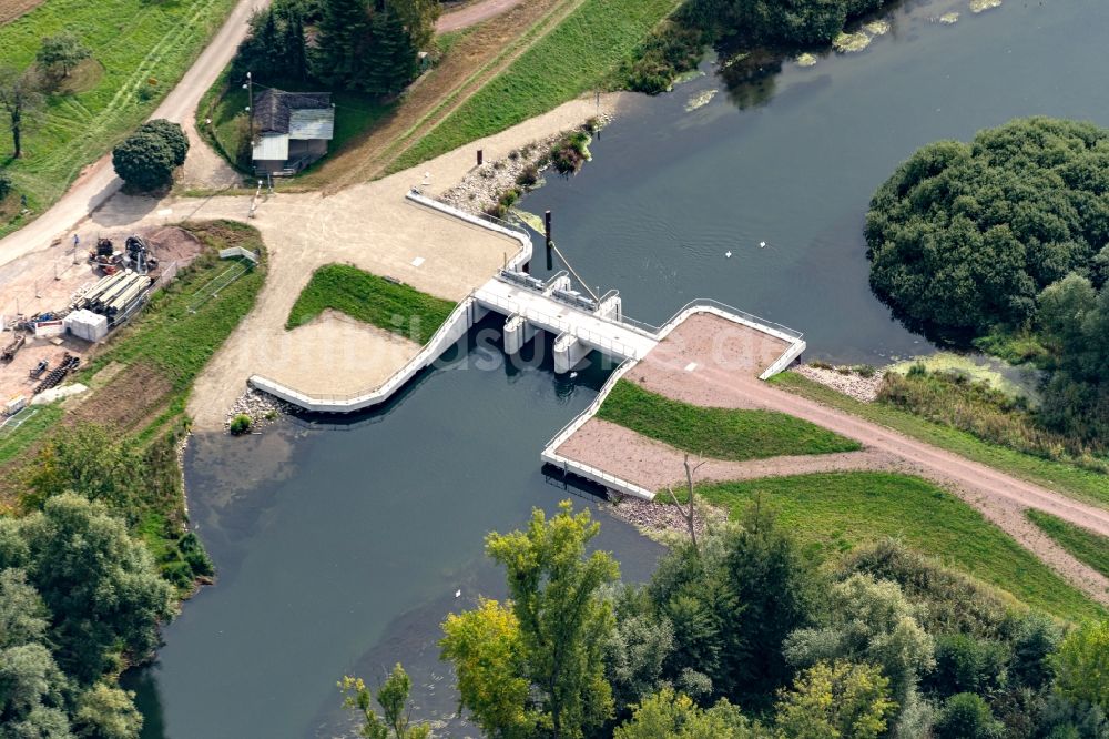 Luftbild Schwanau - Schutz- Damm Bauwerk am Oberrrhein in Schwanau im Bundesland Baden-Württemberg, Deutschland