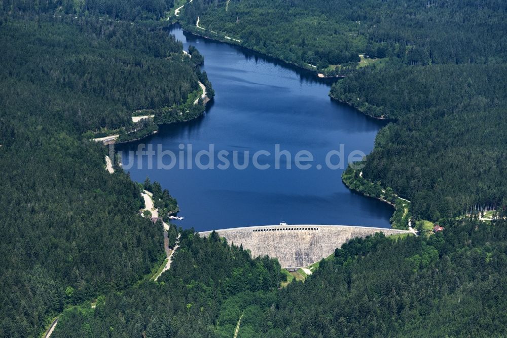 Luftbild Forbach - Schwarzenbach Talsperre - Staudamm und Stausee in Forbach im Bundesland Baden-Württemberg, Deutschland