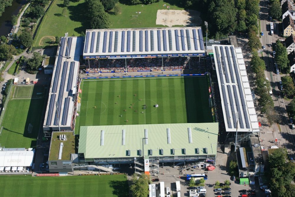 Luftbild Freiburg im Breisgau - Schwarzwaldstadion in Freiburg im Breisgau im Bundesland Baden-Württemberg