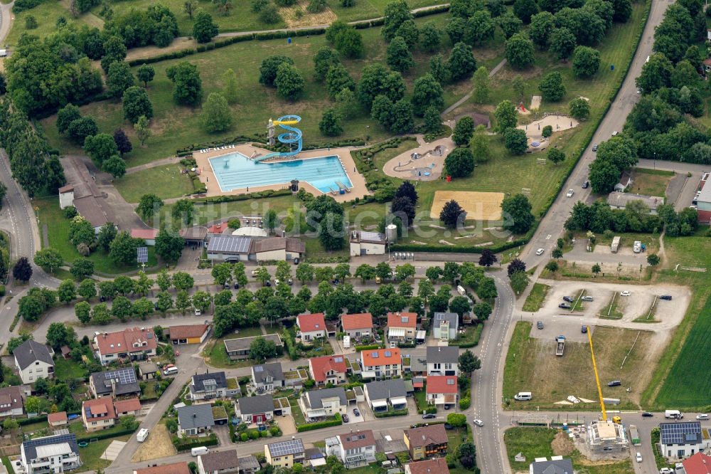 Luftbild Mössingen - Schwimmbecken des Freibades Freibad Mössingen in Mössingen im Bundesland Baden-Württemberg, Deutschland