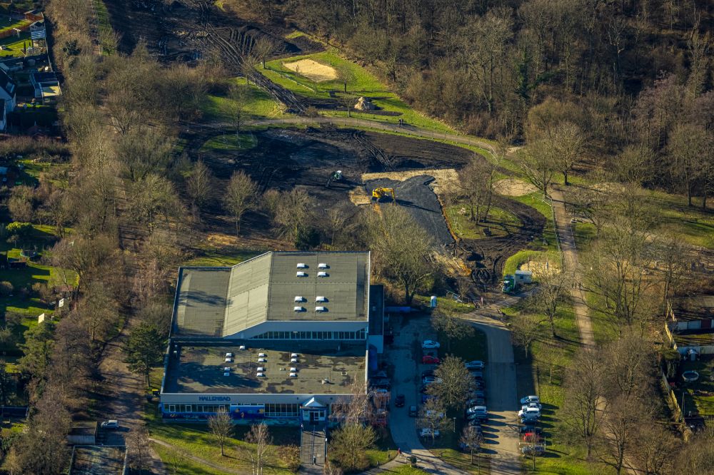 Luftaufnahme Castrop-Rauxel - Schwimmhalle in Castrop-Rauxel im Bundesland Nordrhein-Westfalen, Deutschland