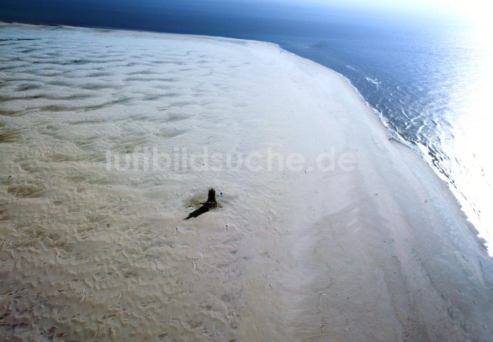 SÜDERDEROOG aus der Vogelperspektive: Süderoogsand- Ufer bei Süderoog, vor der Westküste von Schleswig-Holstein