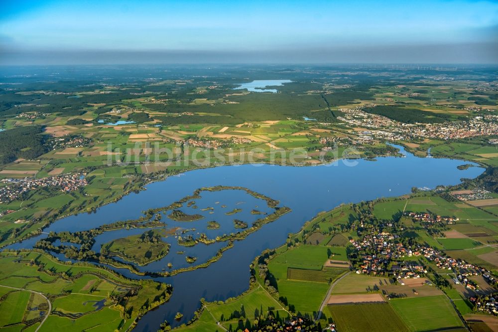 Luftaufnahme Muhr am See - See- Insel Altmühlsee in Muhr am See im Bundesland Bayern, Deutschland