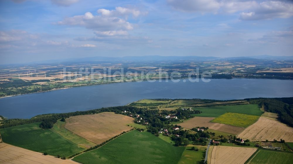Luftaufnahme Görlitz - See- Insel Berzdorfer See in Görlitz im Bundesland Sachsen, Deutschland