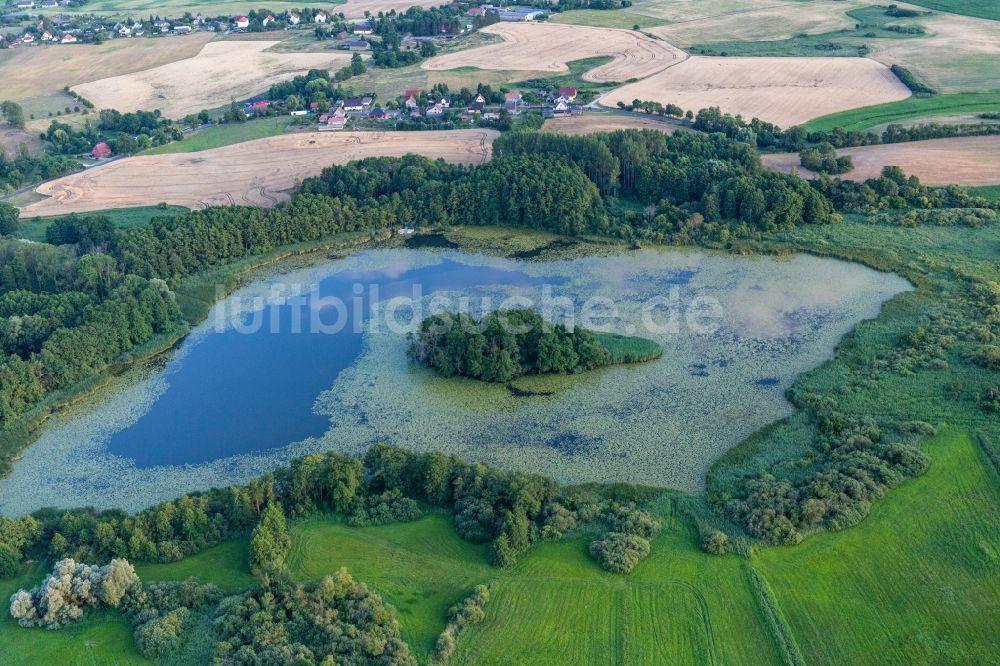 Luftbild Gerswalde - See- Insel im Haussee in Gerswalde im Bundesland Brandenburg, Deutschland
