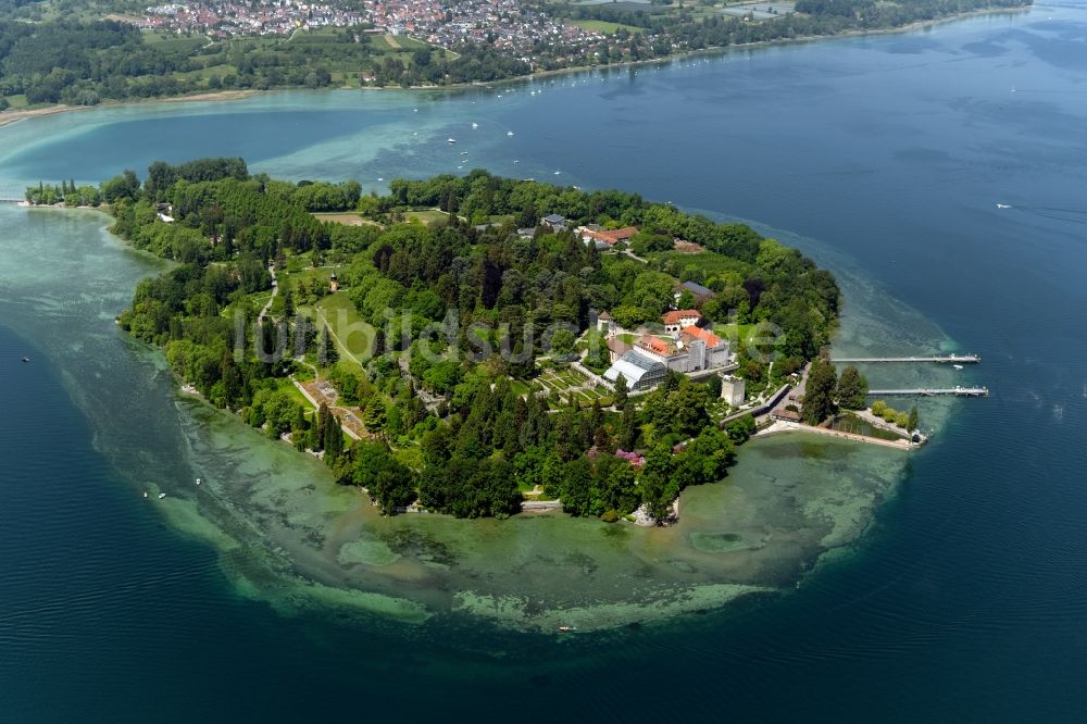 Luftbild Konstanz - See-Insel Mainau im Bodensee in Konstanz im Bundesland Baden-Württemberg