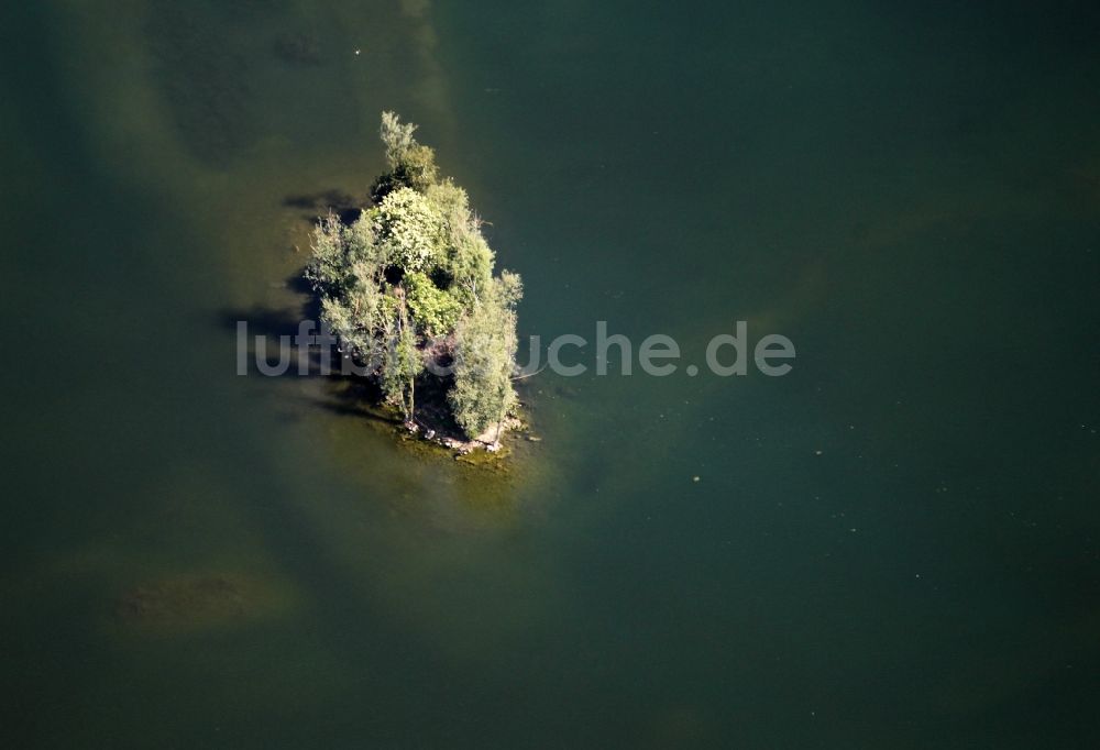 Luftaufnahme Erfurt - See- Insel nahe dem Gewerbegebiet Sulzer Siedlung im Ortsteil Stotternheim in Erfurt im Bundesland Thüringen, Deutschland