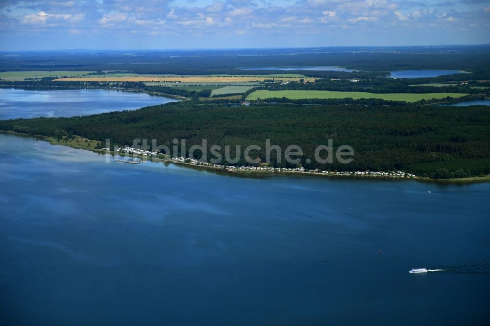 Plau am See von oben - See- Insel Plauer Werder in Plau am See im Bundesland Mecklenburg-Vorpommern, Deutschland
